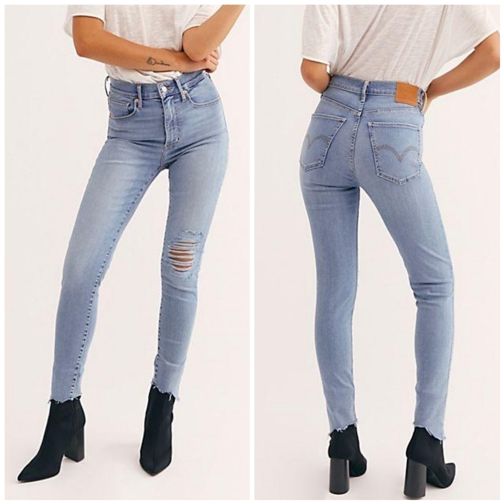Levi's Mile High Skinny Jeans Ripped Bets are Off - Picture 2 of 8